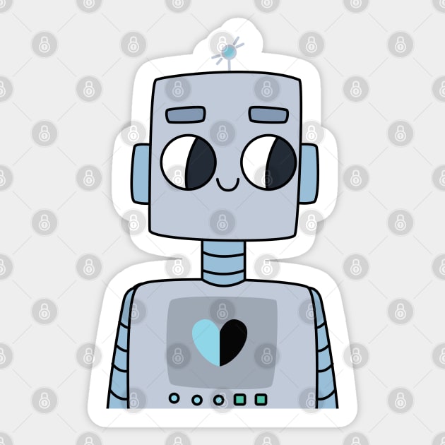 Mr Valentine Robot Sticker by Megadorim